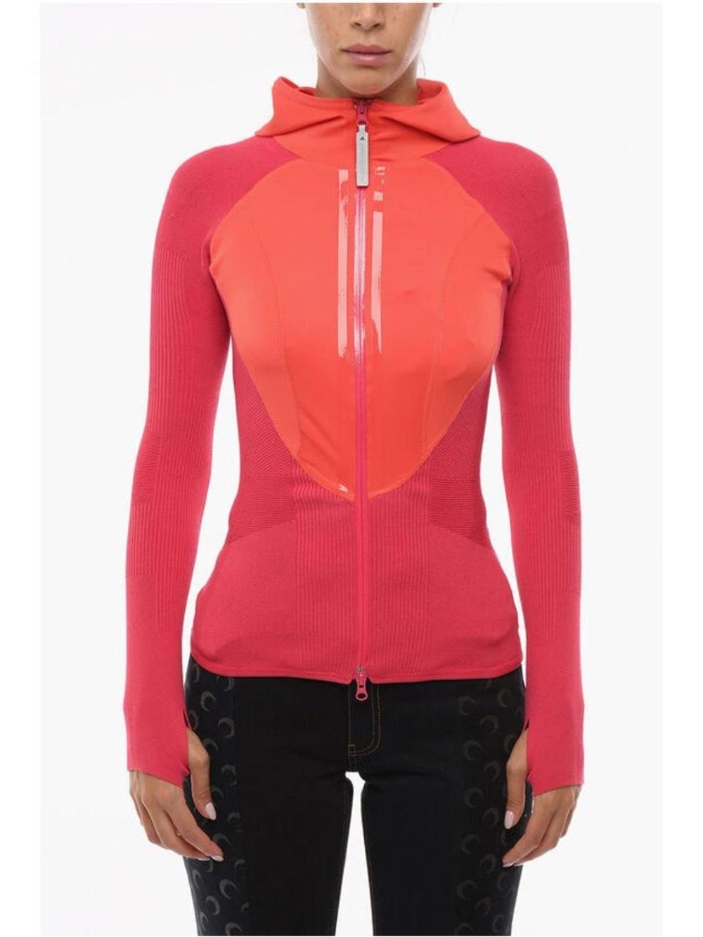 Stella McCartney for Adidas Pink and Orange Zip-Up Hoodie